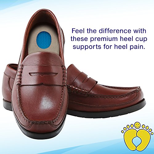image for Hyjinx Gel Heel Cups (Pair) - Best Shoe Inserts for Heel Spurs - Massa