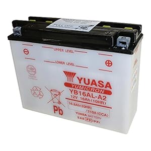 YUASA YB16AL-A2 batterij open zonder zuur