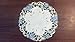 Round Doily or Place Mat with Victorian Blue Roses and Ivory Material , Various Sizes Available