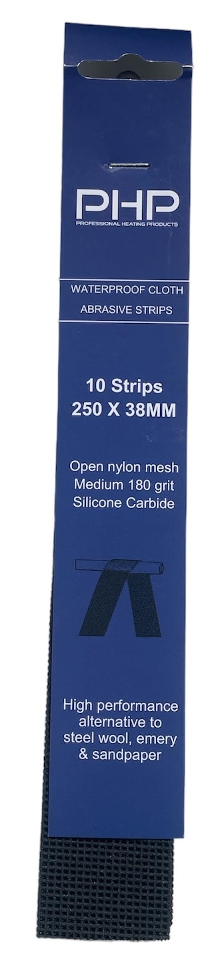 PHP Waterproof Abrasive Plumbers 10 Cloth Strips 180 Grit For Copper — image 1