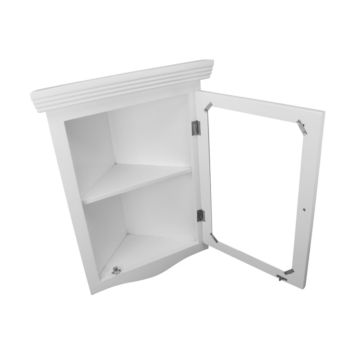 Corner Medicine White Hardwood Wall Mount Recessed Mirror Easy