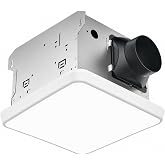 Fitop Bathroom Exhaust Fan with Light, 130 CFM,Fits 9.45 Inch Opening | Quiet 1.5 Sones, 1300LM LED Light, 3CCT &amp; Nightlight, Memory Function, Ceiling Mount, ETL Certified,No Attic Access Install