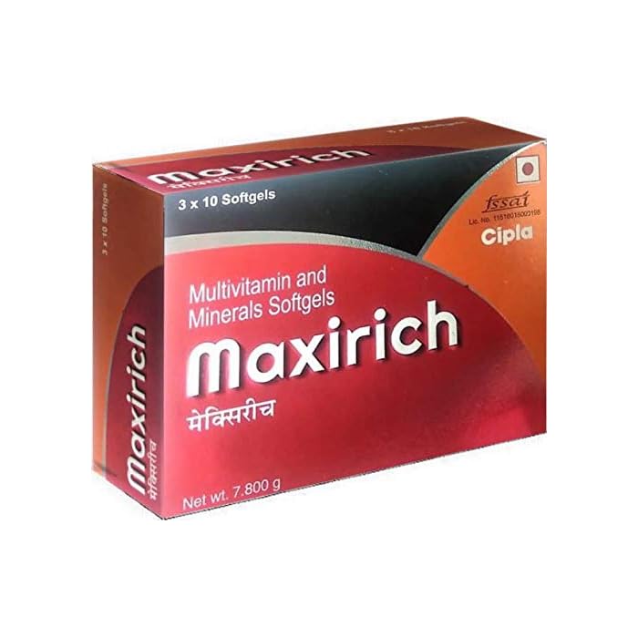 Buy Cipla health maxirich multivitamin Capsules, Vitamin A, C, E and B