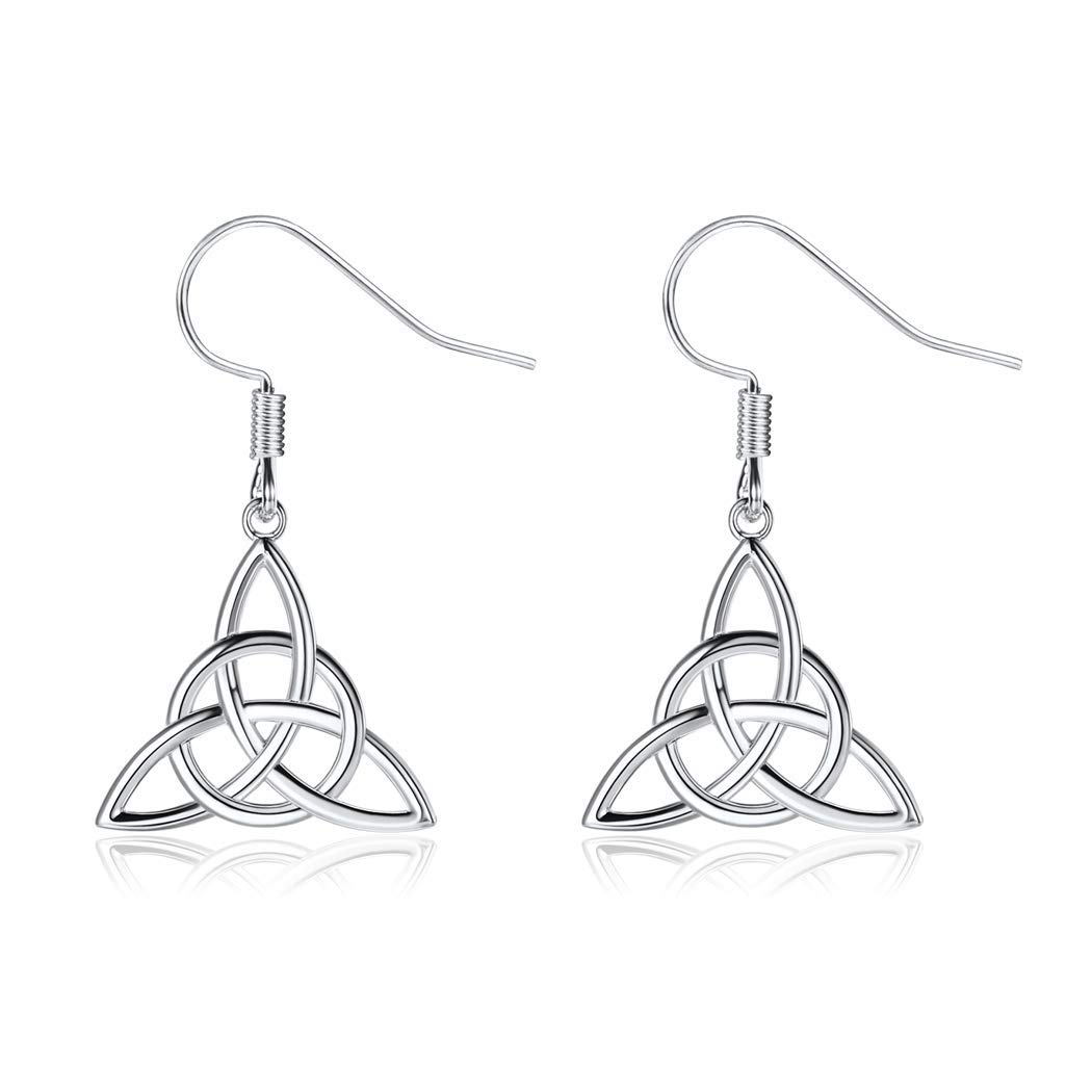 ChicSilver Sterling Silver Earrings 925 Silver Tiny Celtic Knot Drop Earrings for Women Ladies Hypoallergenic Earrings