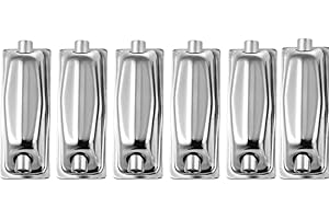 Snare Drum Lug Claw Hooks – Double-End Rectangular Mounting Brackets for Standard Drums, Chrome-Plated Metal Replacement Part