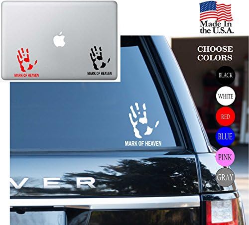 Supernatural Mark of Heaven Blood Hand Series Vinyl Decal Sticker - Car Window, Laptop Skin, Wall, Mac (5.5" inches, Red)