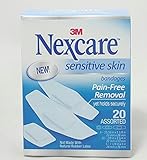 Nexcare Sensitive Skin Bandages, Assorted Sizes, 20 Count Per Box (2 Boxes)