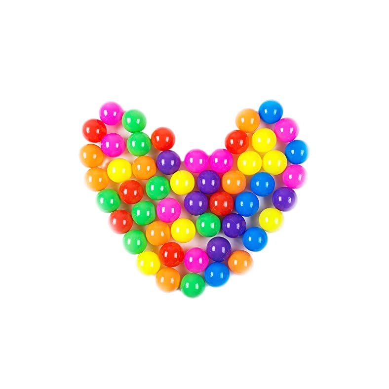 Kids Ball Pit Balls, Dadoudou 100pcs Colorful Fun Phthalate Free BPA Free Crush Proof Balls Soft Plastic Air-Filled…