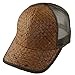 G Straw Mesh Trucker Cap Hat Adjustable Low Profile-brown Brown