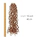 Eerya 6 Packs Goddess Locs Crochet Hair 18 Inch Curly Faux Locs Crochet Braiding Hair Extensions for Women Synthetic Pre-looped Wavy Goddess Faux Locs Crochet Hair(18Inch, 27#)
