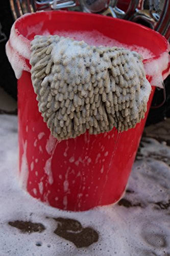 Sarge’s Car Care .50 CAL CAR WASH MITT - XL-Size (11"x7") - Premium Chenille Microfiber for Scratch & Swirl-Free Results & Maximum Absorption of Soapy Water - Great for RV & Motorcycles