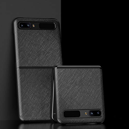Hülle® Textured Leather Case Foldable,Anti Vibration & Anti Fall,Comfortable Grip Full Protection Shell Compatible for Samsung Galaxy Z Flip 5G/Samsung Galaxy Z Flip (3)