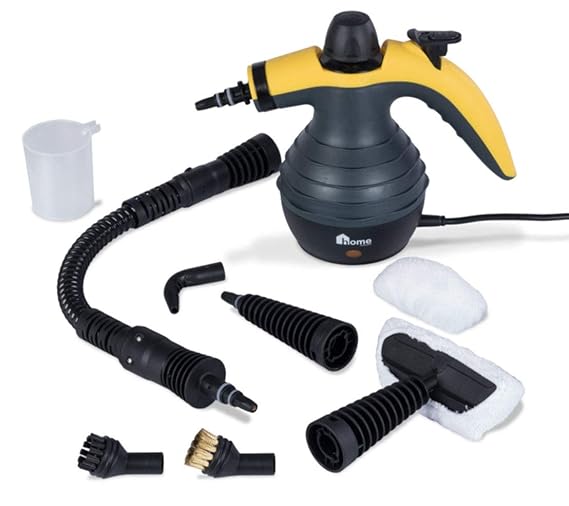 Version 2019: OVM Power 2500 Handdampfreiniger Handdampfer Dampfente Dampfreiniger Steam Cleaner (schwarz-gelb)