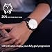 Nevo Hybrid Smartwatch Waterproof Fitness Tracker for Android or IOS Phone,Silver Case, Black Strap