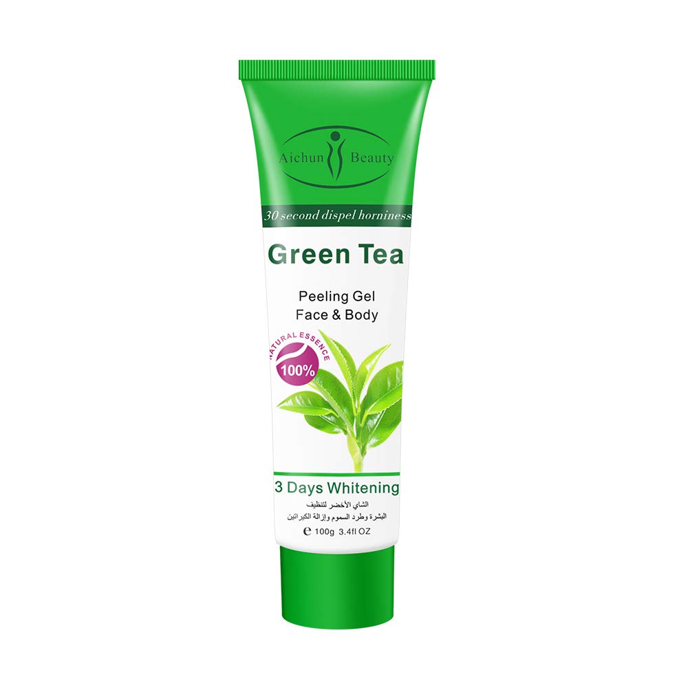 Aichun Beauty Milk Exfoliating Dead Skin Facial Purify Body Cleaning Peeling Gel Cream 100g (GREEN TEA)