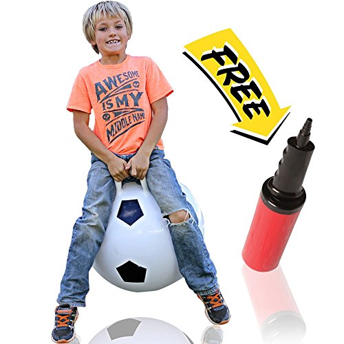 WALIKI Hop Ball for Kids 3-6 | Soccer Hopper | Jumping Hopping Ball | Field Day Relay Races | 18″