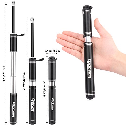 image for Cycloving Bike Pump & Glueless Puncture Repair Kit, Fits Presta & Schr