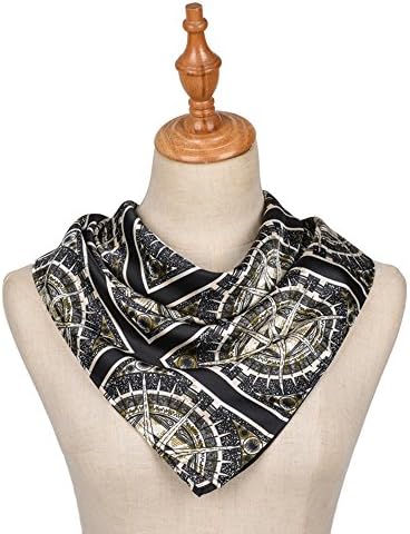 CHICOMP Silk Scarf ,Women's Fashion Print Square Silk Scarf /Neckerchief/ Neck Scarf /Hair Scarf/Handbag Handle Ribbon Valentines Gift,Multi-pattern