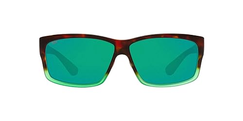 Costa Del Mar Mens Cut Rectangular Sunglasses, Matte Tortuga Fade