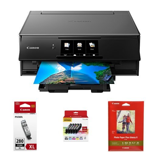 Canon TS9120 Wireless AlO Printer, Gray with PGI280XL, CLI281 Combo