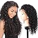 Am Youth Lace Front Wigs Human Hair Brazilian Remy Water Wave Human Hair Wig for Black Women With Baby Hair 130% Density Natural Color 14 Inch