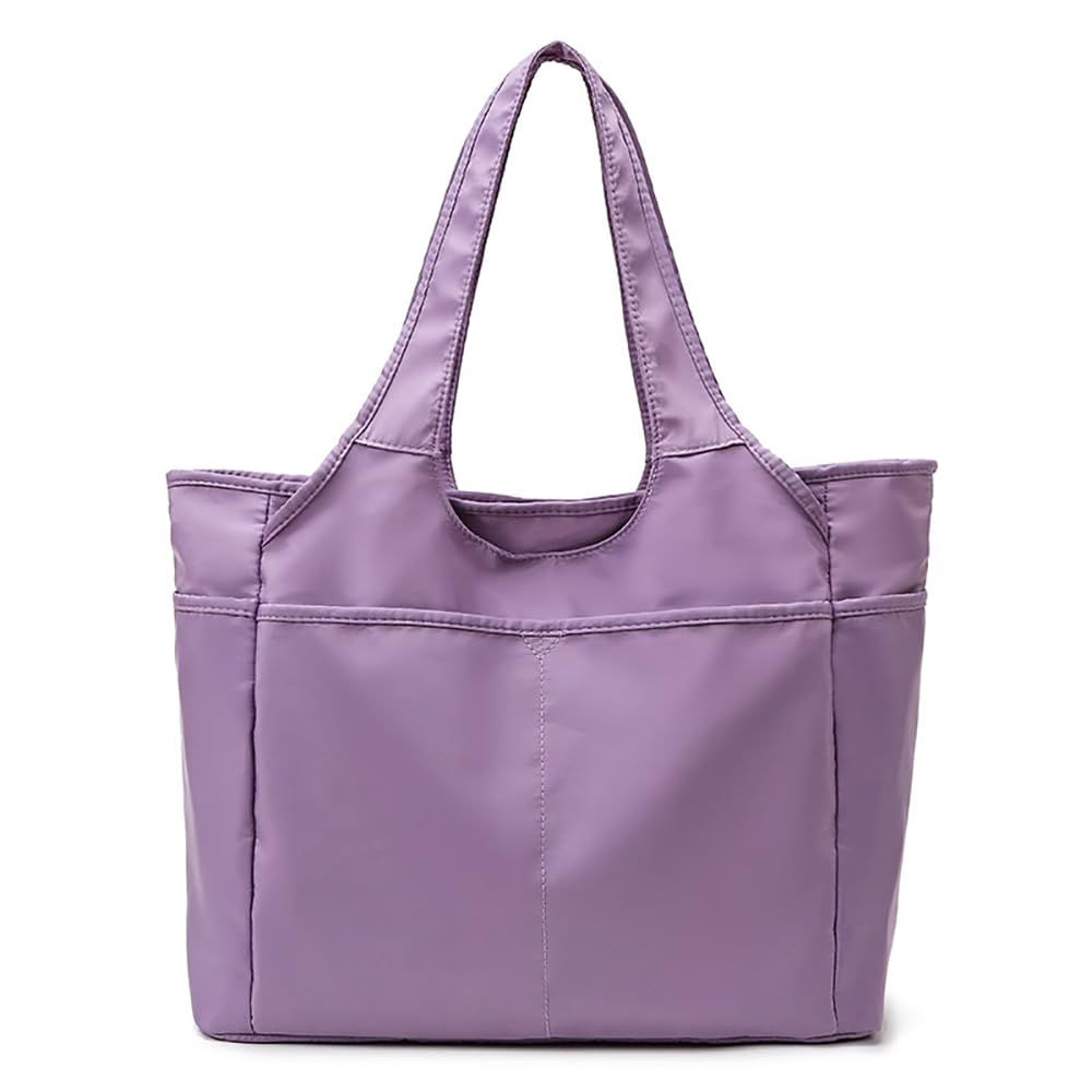 Vllcsla Women's Purple Medium 42x30cm Lightweight Waterproof & Tear Resistant Multi-Pocket Gym Tote Bag