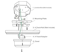 VANoopee H Track Floating Canopy Connector White