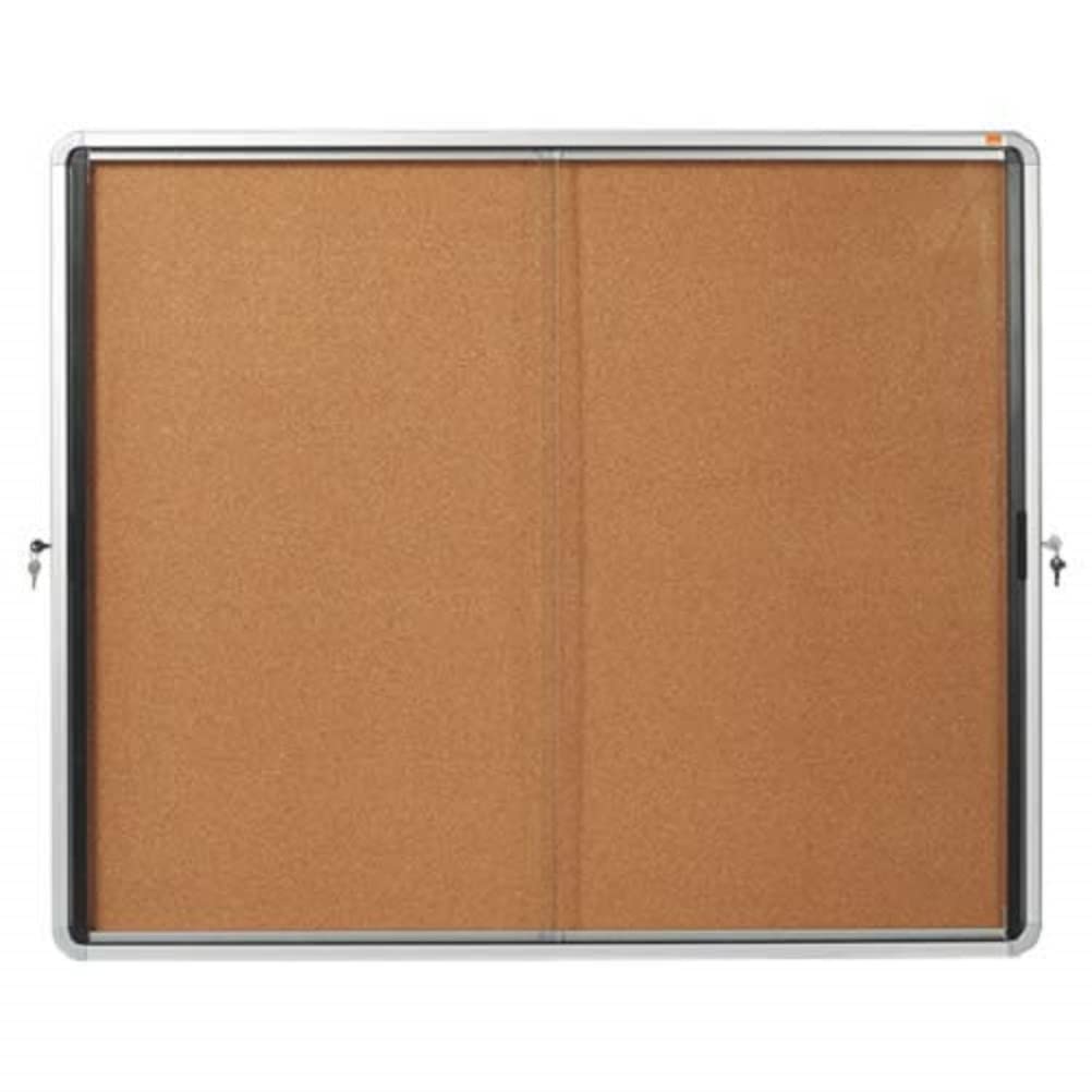 Nobo Internal Glazed Case Cork with Sliding Door (15 x A4 Sheet Capacity)