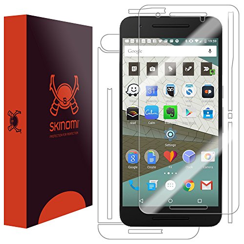Huawei Nexus 6P Screen Protector + Full Body (Google Nexus 6P), Skinomi TechSkin Full Coverage Skin + Screen Protector for Huawei Nexus 6P Front & Back Clear HD Film