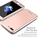 iPhone 7 Plus Case, COOLQO Ultra-Thin Full Body Coverage Hard Plastic Matte [Tempered Glass Screen Protector] 360 All Round Shockproof Hybrid Cover Skin for Apple iPhone 7 Plus 5.5 Inch_Rose Gold