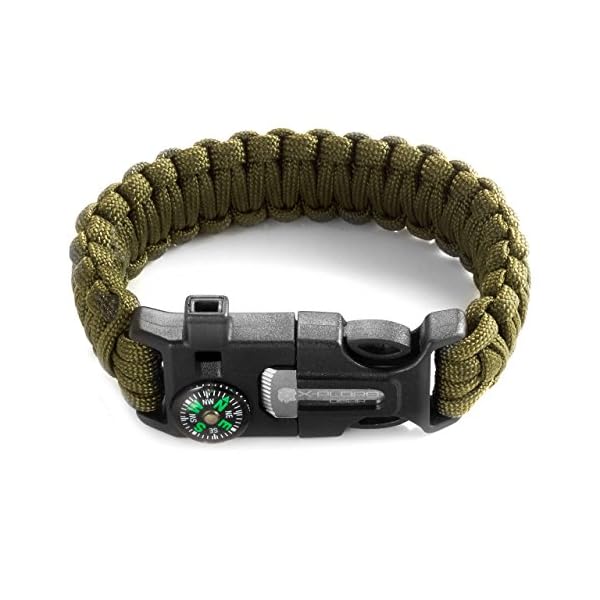 X-Plore-Gear-Emergency-Paracord-Bracelets-Set-Of-2-The-ULTIMATE-Tactical-Survival-Gear-Flint-Fire-Starter-Whistle-Compass-ScraperKnife-BEST-Wilderness-Survival-Kit-For-CampingFishing-More