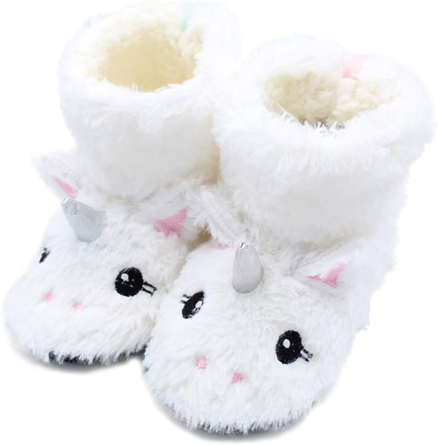 Boys Girls Winter Warm Hous Slippers Toddler Kids Indoor Bedroom Bootie Shoes