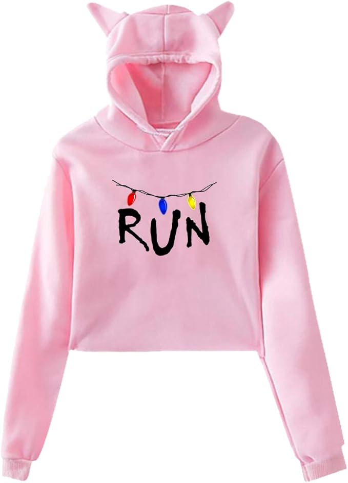 stranger things crop top hoodie