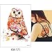 6 Sheets Watercolor Animal Temporary Tattoo Sticker Colored Drawing Body Makeup Decal