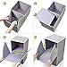 EZOWare 2-Tier Storage Organizer, Collapsible Cube Basket Bins Boxes with Pull Down Opening for Home, Nursery Home, and Office - Gray