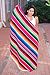 El Paso Designs Mexican Yoga Blanket - 51 x 74 inches - Colorful Studio Mexican Falsa Blanket - Ideal for Yoga, Camping, Picnic, Beach Blanket, Bedding, Home Decor Soft Woven