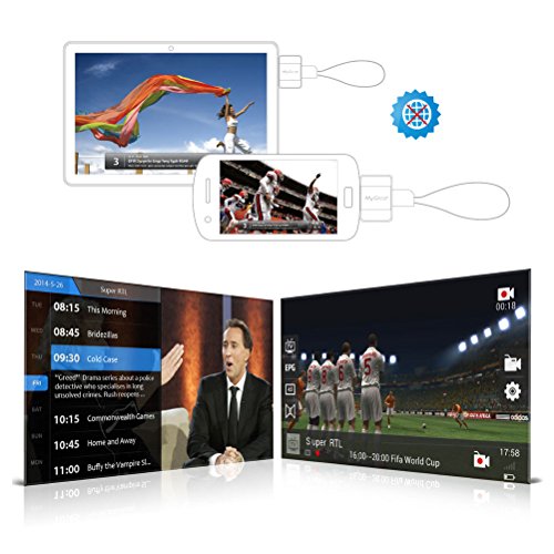 MyGica Digital TV Tuner/Receiver for Smartphones & Tablets Running Android 4.2 or Above - Picks up Local TV Stations for Free! - No Data Plan Required