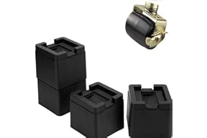 Kyrieval 3 Inch Bed Risers Heavy Duty U Shape Adjustable Furniture Risers for Casters Wheels of Furniture, Sofa, Table and Couch 4 pcs