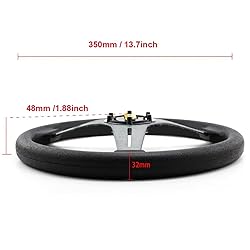 YEHICY 13.8” Auto Racing Steering Wheel Flat