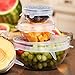 MONBAR Silicone Stretch Lids, 6-Pack of Various Sizes Silicone Bowl Covers Reusable Durable and Expandable for Container,Bowl,Can,Cup and Dishwasher,Freezer,Microwave Safe,Transparent