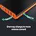 EasyAcc 20000mAh USB C Portable Charger, 18W Quick Charge Power Bank (5A Input, 6A Output) Fast Recharge External Battery Pack, Black Orange