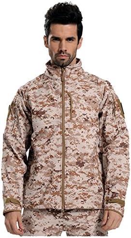 Tang Mu Sheng Men's Summit Soft Shell Tactical Military Jacket Desert Digital (Medium)