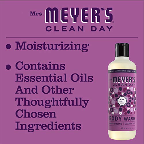 Mrs. Meyer's Moisturizing Body Wash for Women and Men, Biodegradable