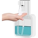 Electric Automatic Foaming Soap Dispenser 17oz/500ml, Touchless Hand & Dish Soap Dispenser with 4 Adjustable Levels - for Kitchen & Bathroom - White