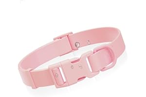 Waterproof Dog Collar, Rubber Adjustable Collars with Quick Release Buckle, Odor-Resistant, Easy to Clean Pet Collars for Sma