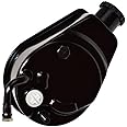A-Team Performance Power Steering Pump - Saginaw Power Steering Pump Series With Billet Aluminum Cap - Compatible with GM Vehicle GMC Chevrolet, Chevy Buick, Oldsmobile, And Pontiac (Black)