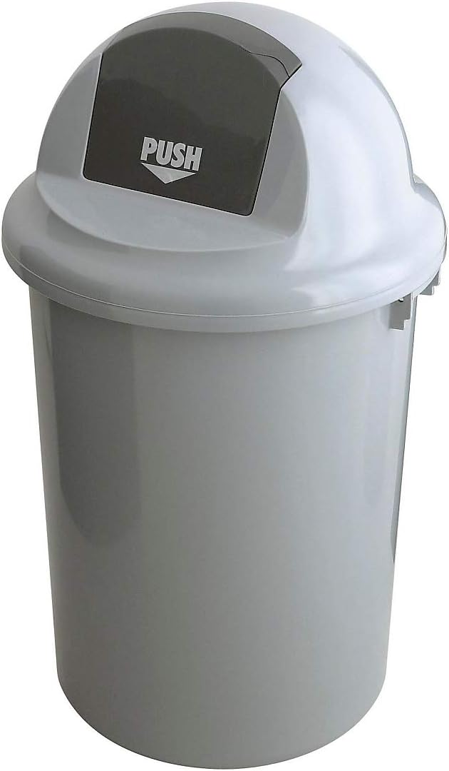 Waste collector with hinged lid, capacity 90 l, plastic.