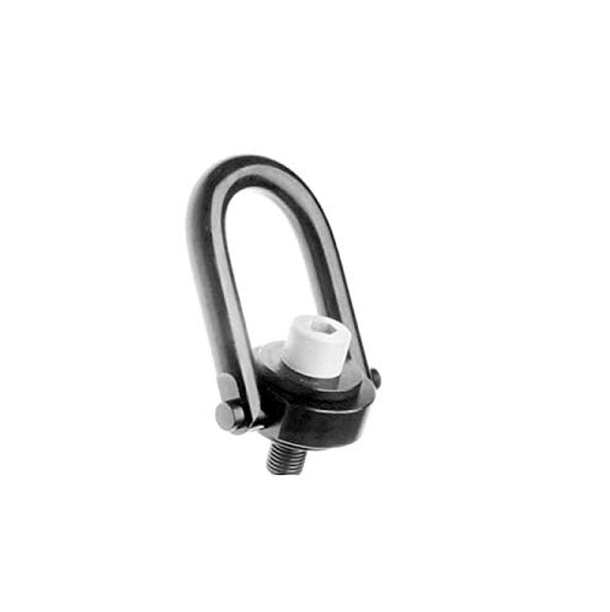 HHIP 8004-6916 Metric Standard U-Bar Safety Swivel Hoist Ring, Alloy Steel, 500 lb. Load Capacity, M10 x 1.50 Thread Size