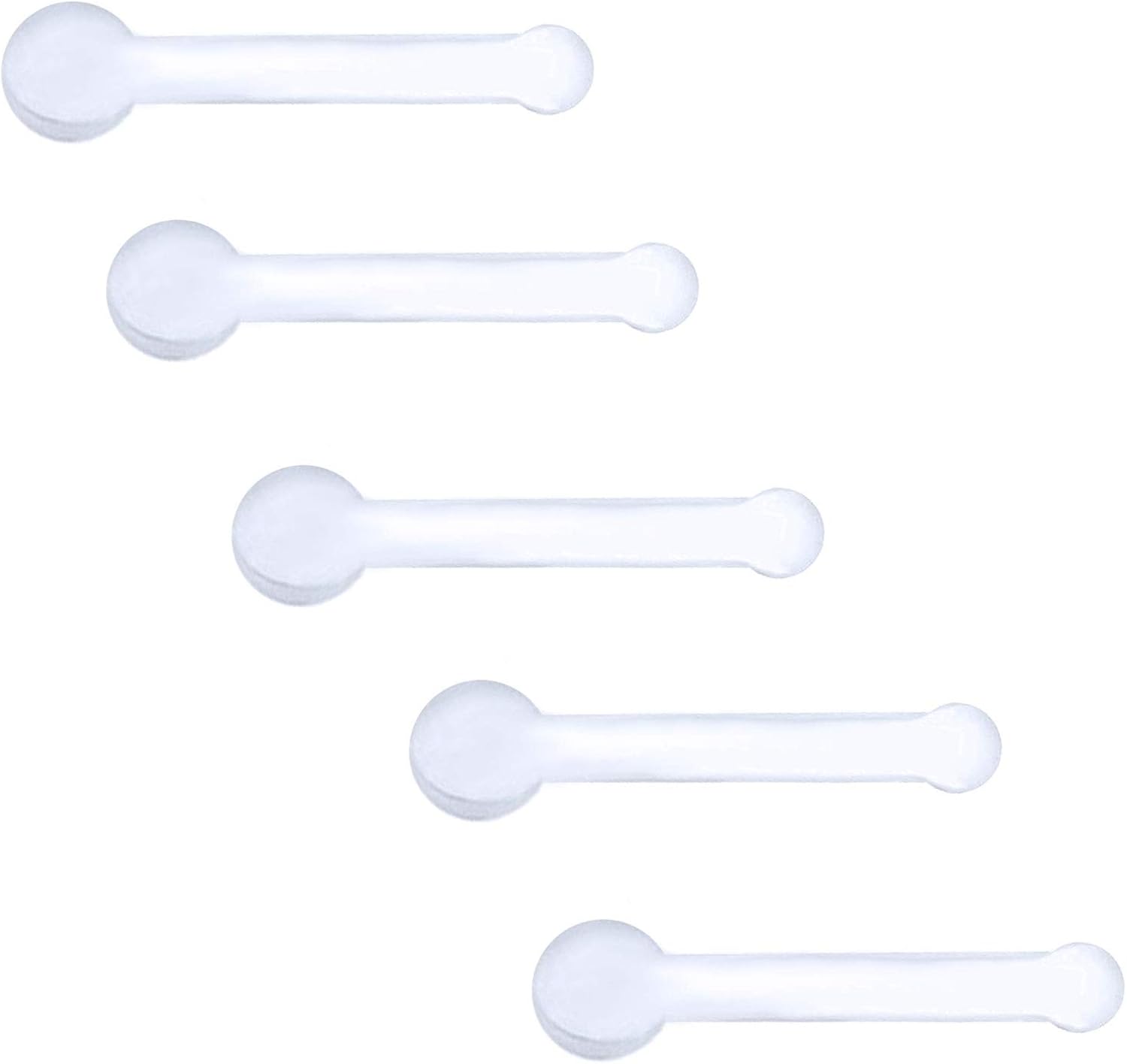 BodyJ4You 5 Pieces Nose Stud Retainers 1mm Clear Nose Retainers Lot 18G