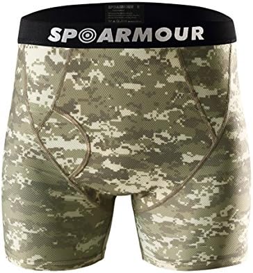 Spoarmour Men's Breathable Quick Dry Mesh Boxer Brief , Digitalcamo2 , Large